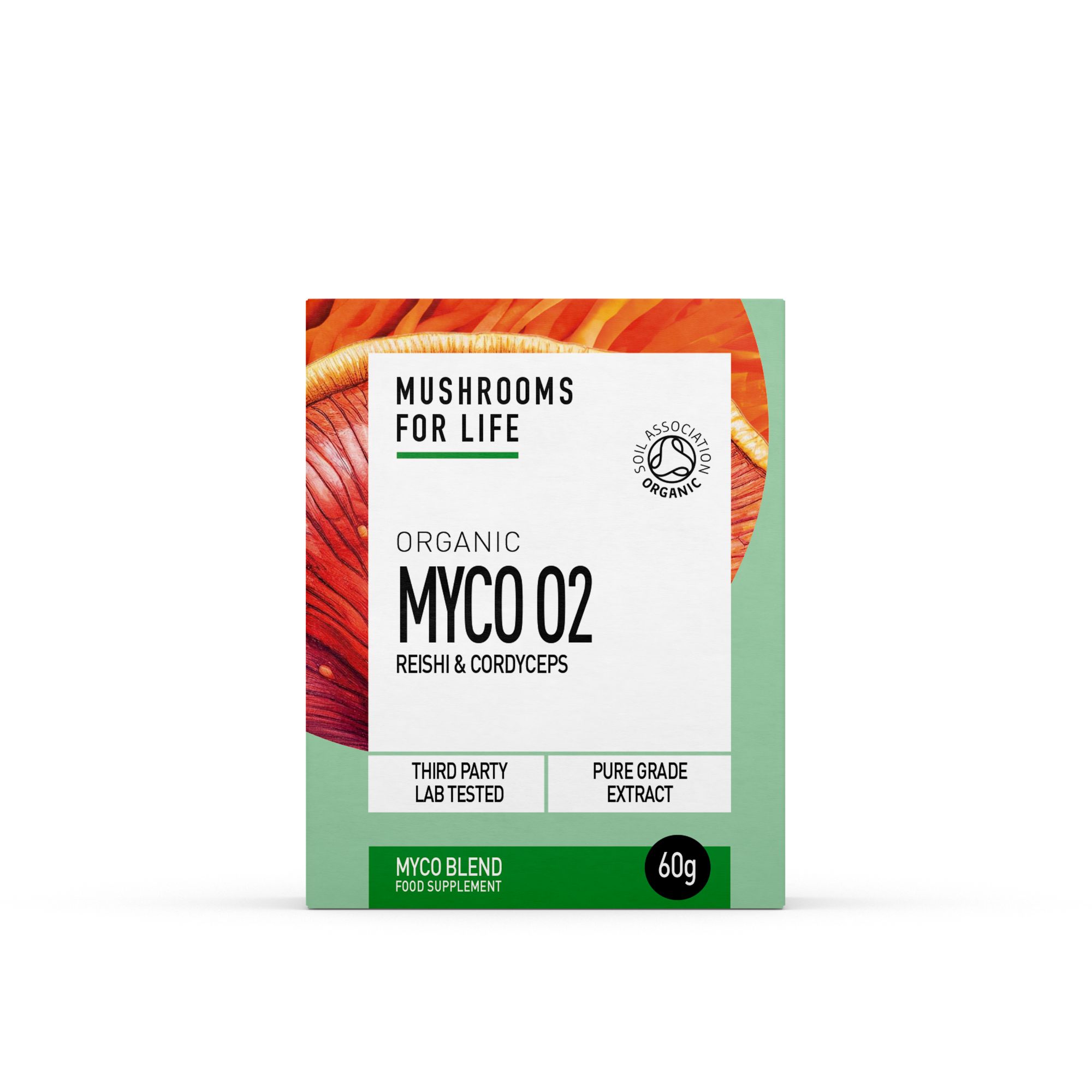 O2 Compact Powder Organic Myco O2 Extract Powder 60g - Mushrooms For Life